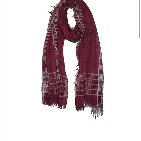 FREE PEOPLE Oversized Burgundy Wrap Scarf - Picture 2 of 6